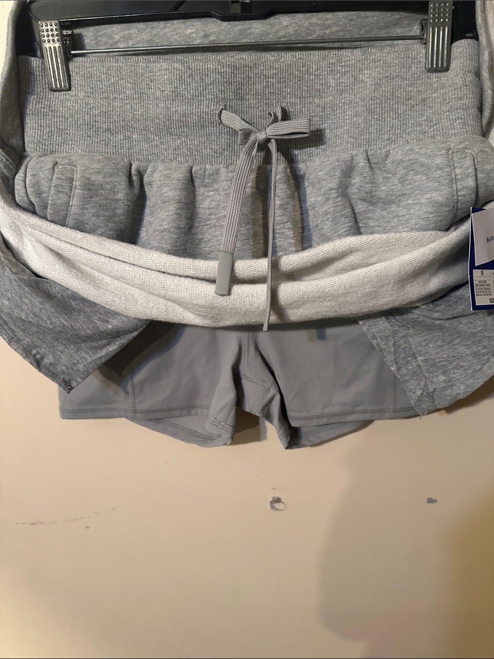 JoyLab Light Gray Drawstring Sweat Skort - Picture 5 of 5